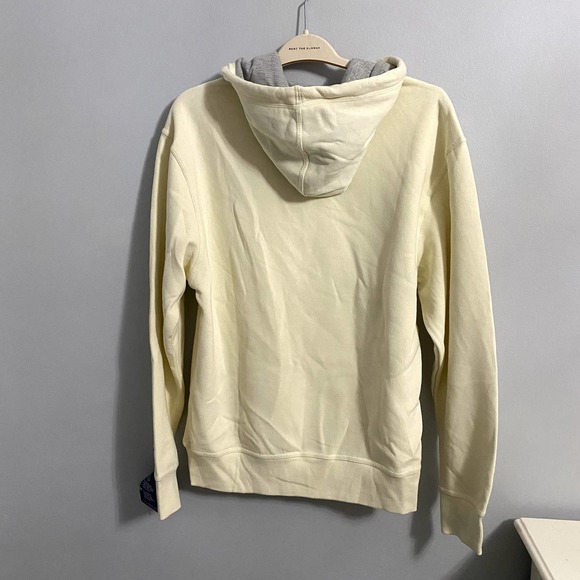 CHAMPION NEW Men's Powerblend Fleece Pullover Hoodie Script Logo Natural Medium - Picture 5 of 6